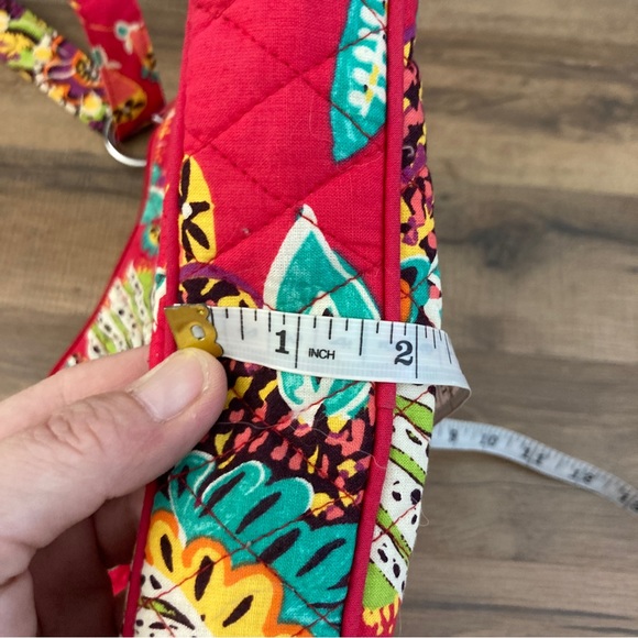 Vera Bradley Hadley Pink Floral Rumba Crossbody Triple Zip Hipster Bag - Picture 5 of 6